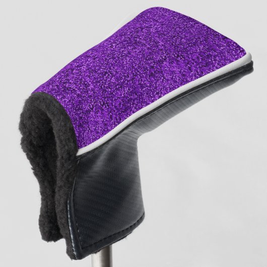 Stijlvolle Glitzy Paarse Sequin Sparkles Golfheadcover (3/4 voorkant)