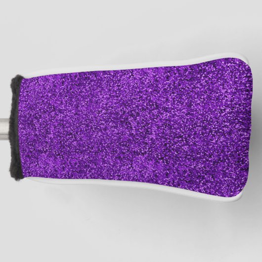 Stijlvolle Glitzy Paarse Sequin Sparkles Golfheadcover (Voorkant)