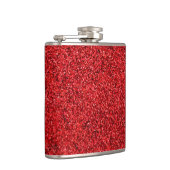 Stijlvolle Glitzy Red Sequin Sparkles Heupfles (Rechts)