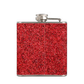Stijlvolle Glitzy Red Sequin Sparkles Heupfles (Achterkant)
