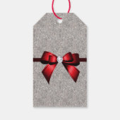 Stijlvolle Glitzy Sequins Bow & Lint Cadeaulabel (Achterkant)