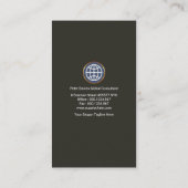 Stijlvolle Global Circle Import Link Marketing Visitekaartje (Achterkant)