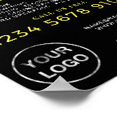 Stijlvolle gloeilamp, elektricien Adverteren Poster (Hoek)