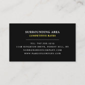 Stijlvolle gloeilamp, elektricien visitekaartje (Achterkant)