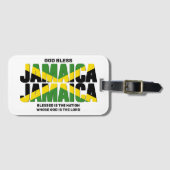 Stijlvolle GOD ZEGENE JAMAICA Vlag Bagagelabel (Voorkant (horizontaal))