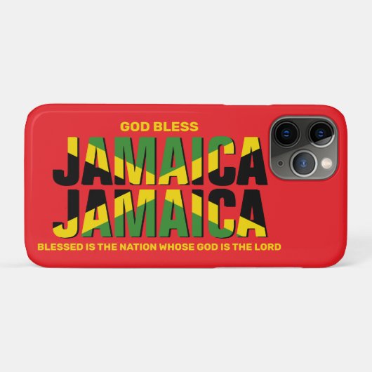Stijlvolle GOD ZEGENE JAMAICA Vlag Case-Mate iPhone Case (Achterkant (horizontaal))