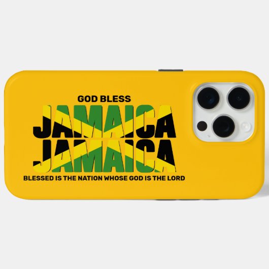 Stijlvolle GOD ZEGENE JAMAICA Vlag Case-Mate iPhone Case (Achterkant (horizontaal))