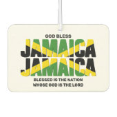Stijlvolle GOD ZEGENE JAMAICA Vlag Luchtverfrisser (Voorkant)
