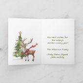 Stijlvolle goed geklede Waterverf rendierboom Kaart (Binnen)