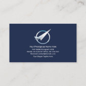 Stijlvolle Gold Airplane Runway Aviator Visitekaartje (Achterkant)