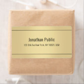 Stijlvolle Gold Background Simple Design Sjabloon Etiket (Insitu)