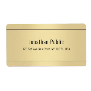 Stijlvolle Gold Background Simple Design Sjabloon Etiket