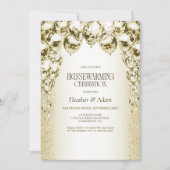 Stijlvolle Gold Balloons Housewarming Party Kaart (Voorkant)