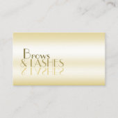 Stijlvolle Gold Black Chic Mirror letters met foto Visitekaartje (Voorkant)