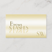Stijlvolle Gold Black Mirror-letters met monogram Visitekaartje (Voorkant)
