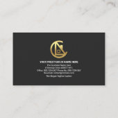 Stijlvolle Gold Border Construction Handyman Tools Visitekaartje (Achterkant)