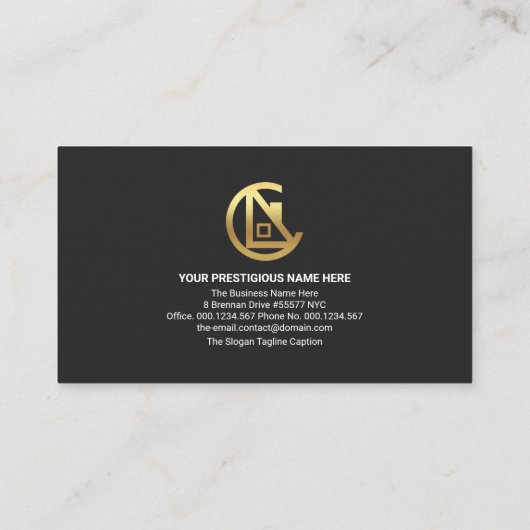 Stijlvolle Gold Border Construction Handyman Tools Visitekaartje (Achterkant)