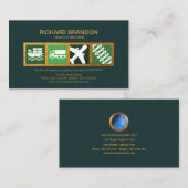 Stijlvolle Gold Box TransportStyles Logistics Visitekaartje (Voorkant / Achterkant)