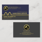 Stijlvolle Gold Building Line Handyman Service Visitekaartje (Voorkant / Achterkant)