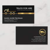 Stijlvolle Gold Cargo Truck Transport Border Visitekaartje (Voorkant / Achterkant)