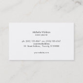 Stijlvolle Gold Confetti Event Planner Taupe Linen Visitekaartje (Achterkant)