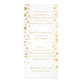 Stijlvolle Gold Confetti Stippen | Menu Weddenscha (Achterkant)