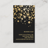 Stijlvolle Gold Confetti-Stippen - Modern Beauty B Visitekaartje (Achterkant)