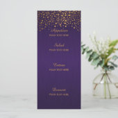 Stijlvolle Gold Confetti Stippen | PAARS Menu (Staand voorkant)