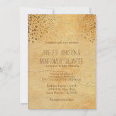 Stijlvolle Gold Confetti Stippen | uitnodiging (Voorkant)