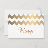 Stijlvolle Gold Confetti Stippen | wit RSVP Kaartje (Achterkant)
