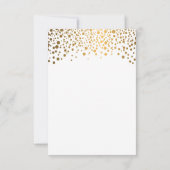 Stijlvolle Gold Confetti Stippen | wit Save The Date (Achterkant)