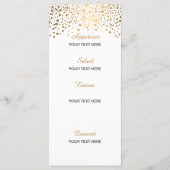 Stijlvolle Gold Confetti Stippen | Witte achtergro Menu (Voorkant)