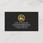 Stijlvolle Gold Curved Border Trucking Visitekaartje (Achterkant)