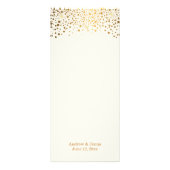 Stijlvolle Gold Foil Confetti Stippen - Menu (Achterkant)