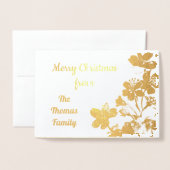 Stijlvolle Gold Foil op maat gesneden kerstkerst Folie Kaarten (Voorkant met envelop)