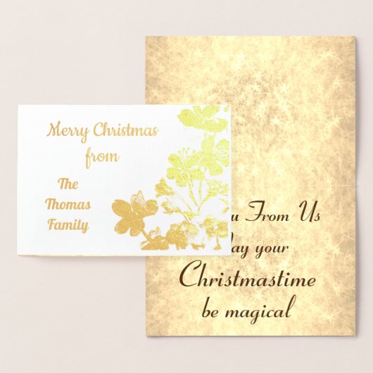 Stijlvolle Gold Foil op maat gesneden kerstkerst Folie Kaarten (Display)