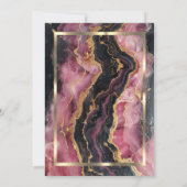 Stijlvolle Gold Glitter Black Bourgogne Pensioen Kaart (Achterkant)