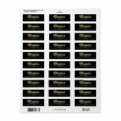 Stijlvolle Gold Glitter Cheers Holiday Adresetiket Etiket (Full Sheet)