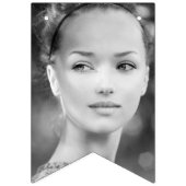 Stijlvolle Gold Glitter Foto & 21ste verjaardag Ba Vlaggetjes (Tweede vlag)