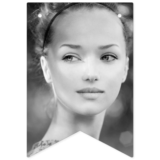 Stijlvolle Gold Glitter Foto & 21ste verjaardag Ba Vlaggetjes (Tweede vlag)