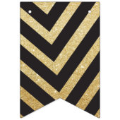 Stijlvolle Gold Glitter Foto & 21ste verjaardag Ba Vlaggetjes (Eerste vlag)