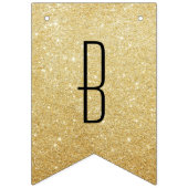 Stijlvolle Gold Glitter Foto & 21ste verjaardag Ba Vlaggetjes (Derde vlag)