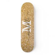Stijlvolle Gold Glitter - Gepersonaliseerde Monogr