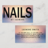 Stijlvolle Gold Glitter-nagels Visitekaartje (Voorkant / Achterkant)