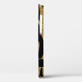 Stijlvolle Gold Glitter Tiger Stripe Name Case-Mate iPhone Case (Achterkant / Links)