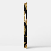 Stijlvolle Gold Glitter Tiger Stripe Name Case-Mate iPhone Case (Achterkant / Rechts)