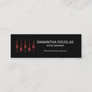 Stijlvolle Gold Guitar Equalizer Panel Sound Engin Mini Visitekaartje