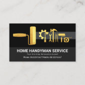 Stijlvolle Gold Handyman Tools Renovation Visitekaartje (Voorkant)