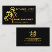 Stijlvolle Gold Handyman Tools Tree Visitekaartje (Voorkant / Achterkant)