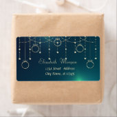 Stijlvolle Gold-kerstballen, groene kerst Etiket (Insitu)